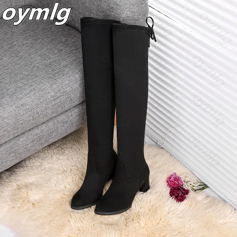 2021 Women Casual Comfortable material Boots Shoes Winter Women Female Round Toe Platform High Heels Pumps Warm Snow Boots Mujer