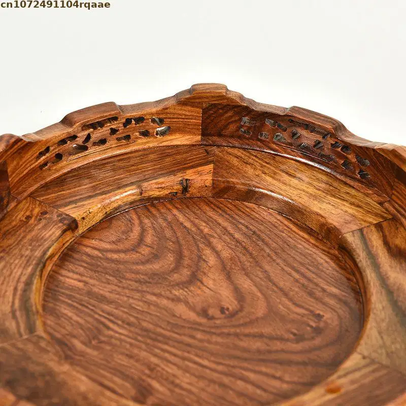 12-33cm Runder Massivholz-Präsentationsständer für Vasen, Bonsai, Pflanzen, Kristalle, Figuren, Heimdekoration, Teesets, Sockel – Detail 7