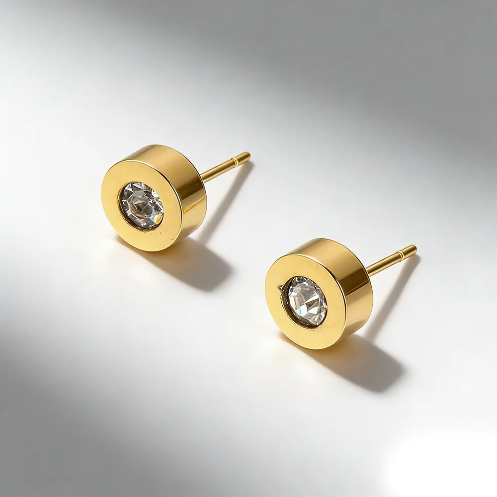 1Pair Fashion Surgical Steel Sterile Ear Piercing 24K Gold Plated Nickel-free Ear Cartilage Tragus Studs Earring Puncture Jewery