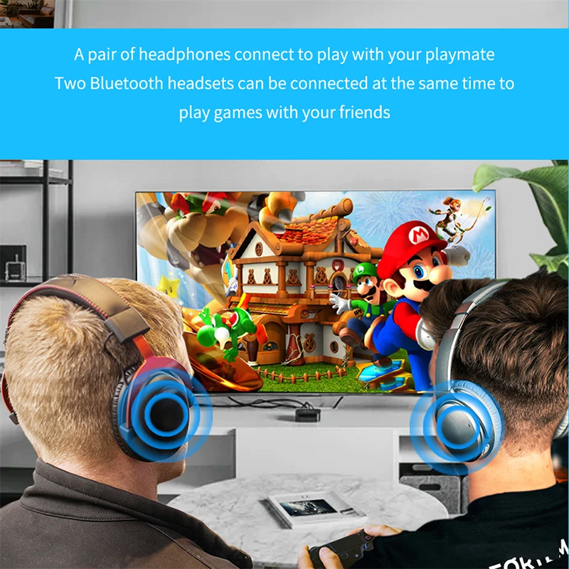 VAORLO USB Bluetooth สเตอริโอเครื่องส่งสัญญาณ Dual Stream Multipoint Latency ต่ำตัวรับสัญญาณ WiFi สำหรับทีวี PC XBOX PS4 PS5สวิทช์