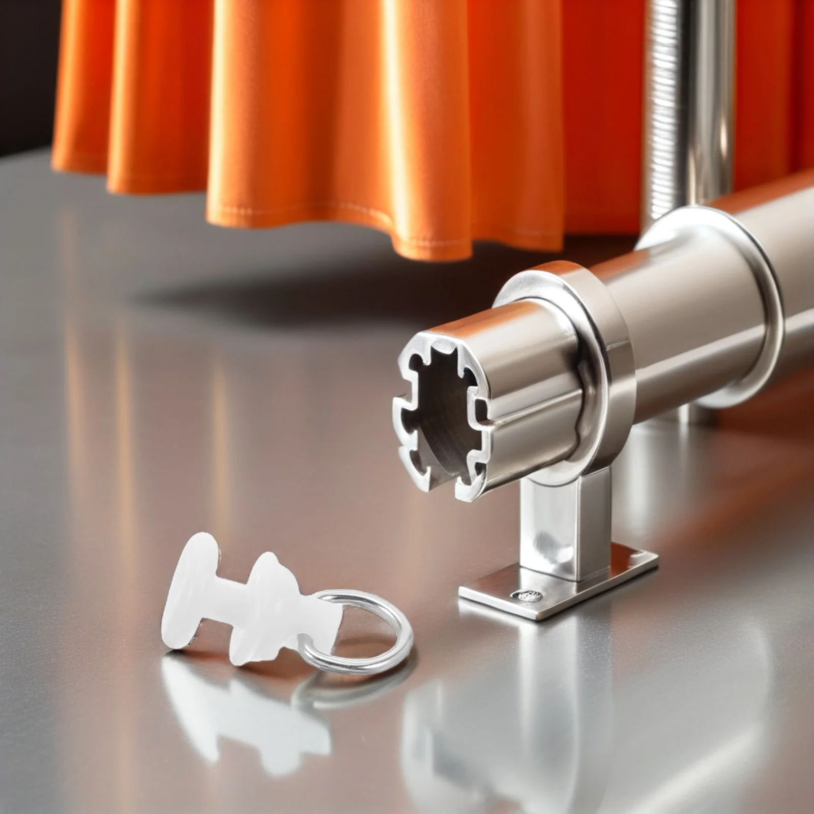 

100Pcs High Strength Plastic Curtain Track Hooks White for Effortless Movement in Bedrooms Bathrooms Living Rooms