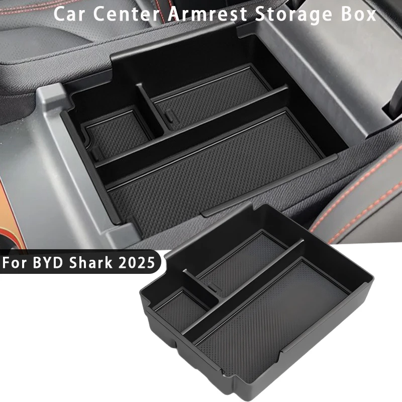 

For 24 Types BYD Shark Pickup Armrest Storage Box Car Center Armrest Storage Box Car Interior Accessories