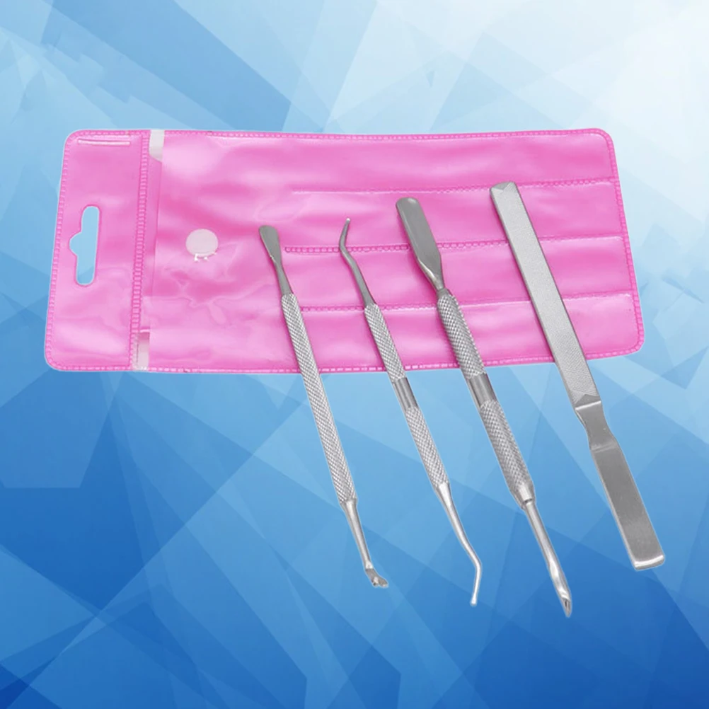 مجموعة مبرد احترافية مكونة من 4 قطع لإزالة طلاء الأظافر السميكة في صالونات التجميل المنزلية، مجموعة أدوات تزيين الأظافر بنفسك #3