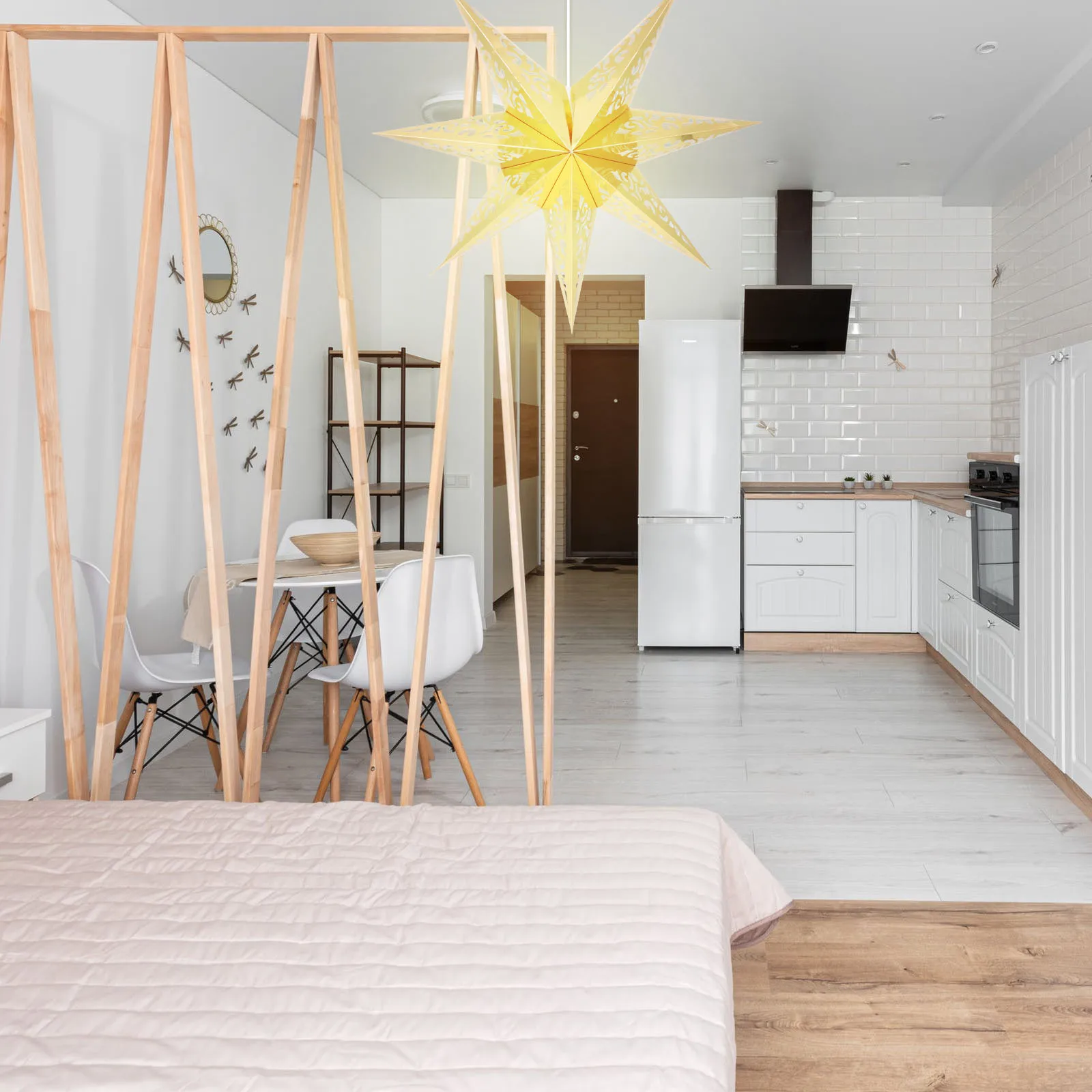 

2Pcs Seven Pointed Star Lampshade Chic Paper Light Cover Creative Home Lampshade Xmas Party Decor Ceiling Light Cover