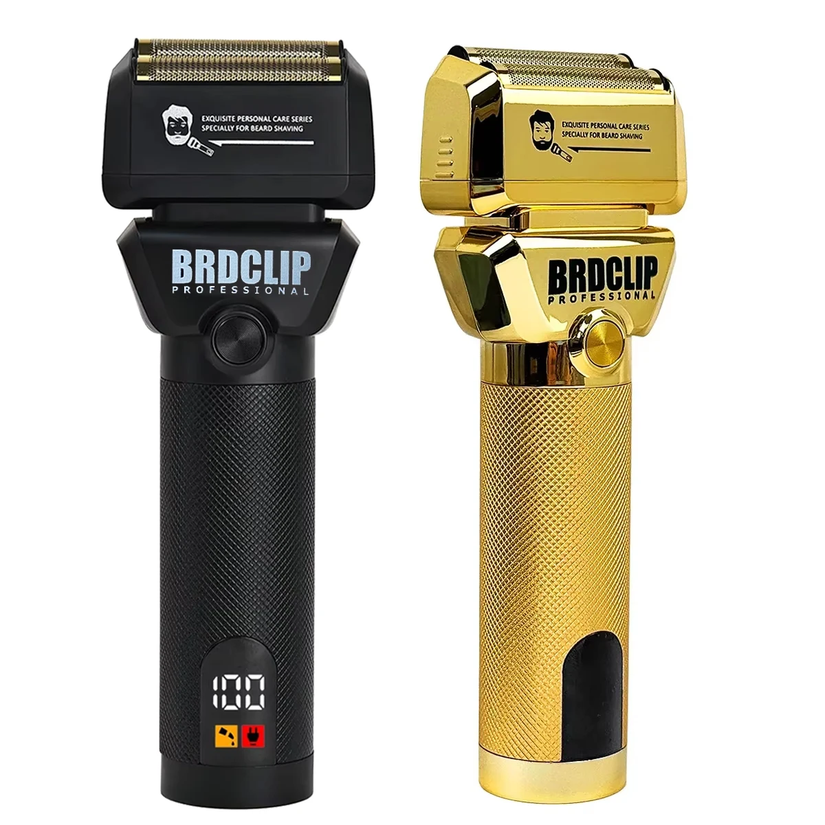 

New Men's Home 2-Knife Mesh Whitener BRDCLIP BRD-363 Reciprocating Shaver LCD Digital Display Beard Trimmer Haircut Machine