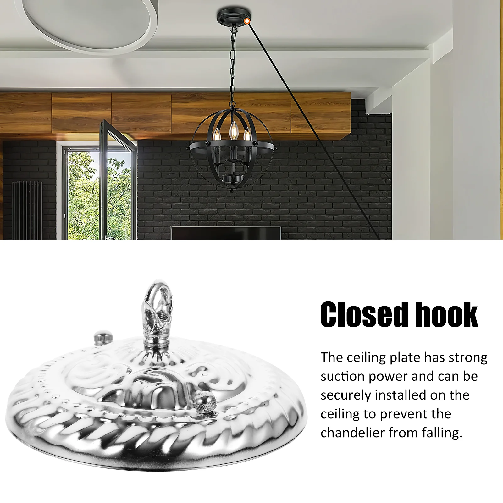 Chandelier Hook Ceiling Hooks Heavy Duty Hanging Kit Pendant Light Canopy Fixture Parts Suite Lamps