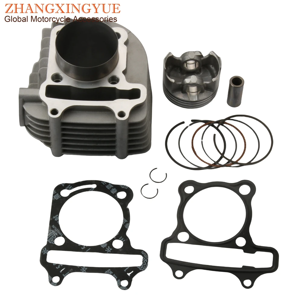 Scooter 63mm 4 Valve 4V Racing Big Bore Cylinder Kit For GP110 GY6 125cc 150cc Upgrade To 200cc 152QMI 157QMJ 4T