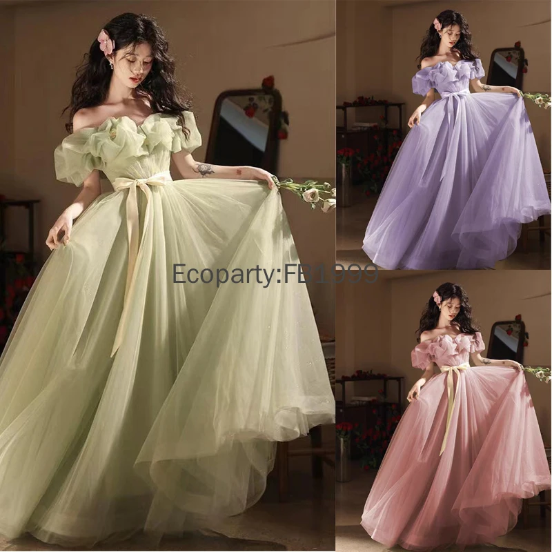 

Luxury Sweat Strapless Evening Party Dress for Women Romantic Elegant Princess Banquet Dress Birthday Graduation Ball Dresses