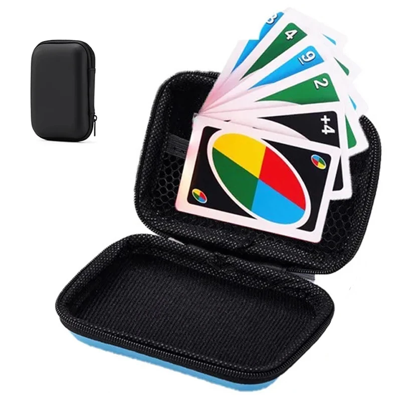 1 pz UNO Storage Card Games Box Card Sleeves gioco da tavolo tarocchi Three realts Poker Cards Protector Multicolor Boy regali di compleanno