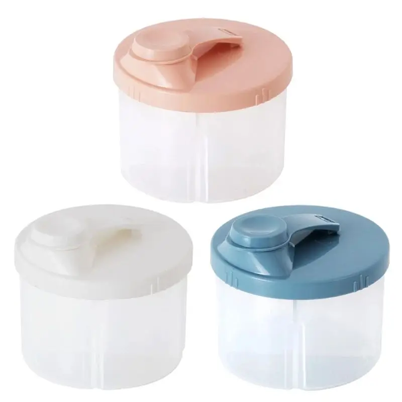 Portable Reusable Baby Food Storage Box Snacks Cups 4 Compartments Formula Dispenser Newborn Milk Powder Organizer