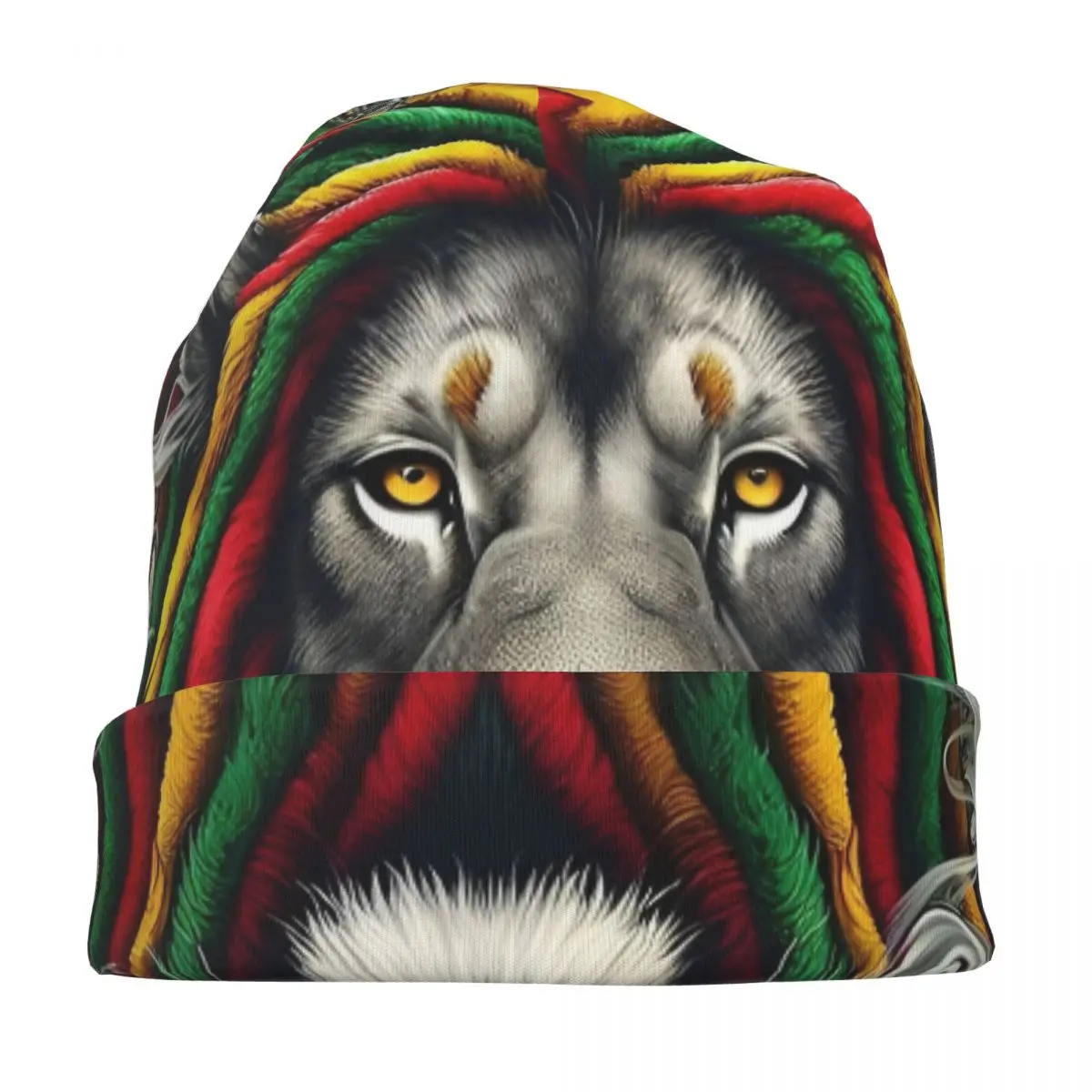 Rasta Rastafari Rasta Lion Jamaica Music Bonnet Hats Hip Hop Outdoor Reggae Skullies Beanies Hats Men's Women's Head Wrap Caps