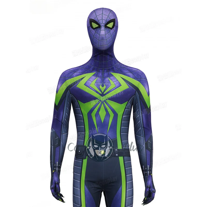 الرجل العنكبوت مايلز موراليس الأرجواني الظل سلالة تأثيري حلي موحدة هالوين كرنفال حفلة عيد الميلاد لعب دور الملابس