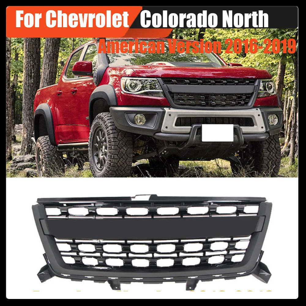 

Pickup Auto Parts Bumper Front Racing Grill Grills Mask Radiator Grille For Chevrolet Colorado North American Version 2016-2019