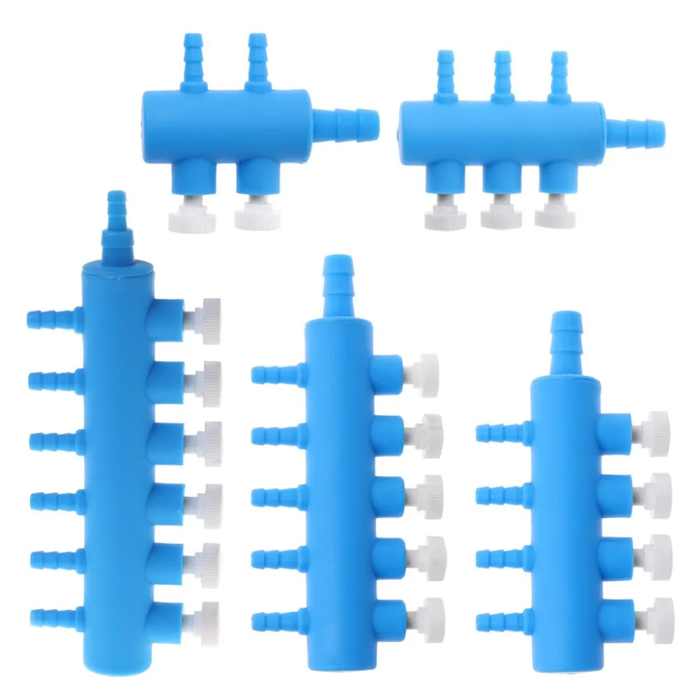 Divisor de Manguera para Bomba de Aire de Acuario, Distribuidor de Aire Ajustable, Conector de Tráquea, Adaptador de Bomba de Oxígeno de un Solo Orificio, Accesorios