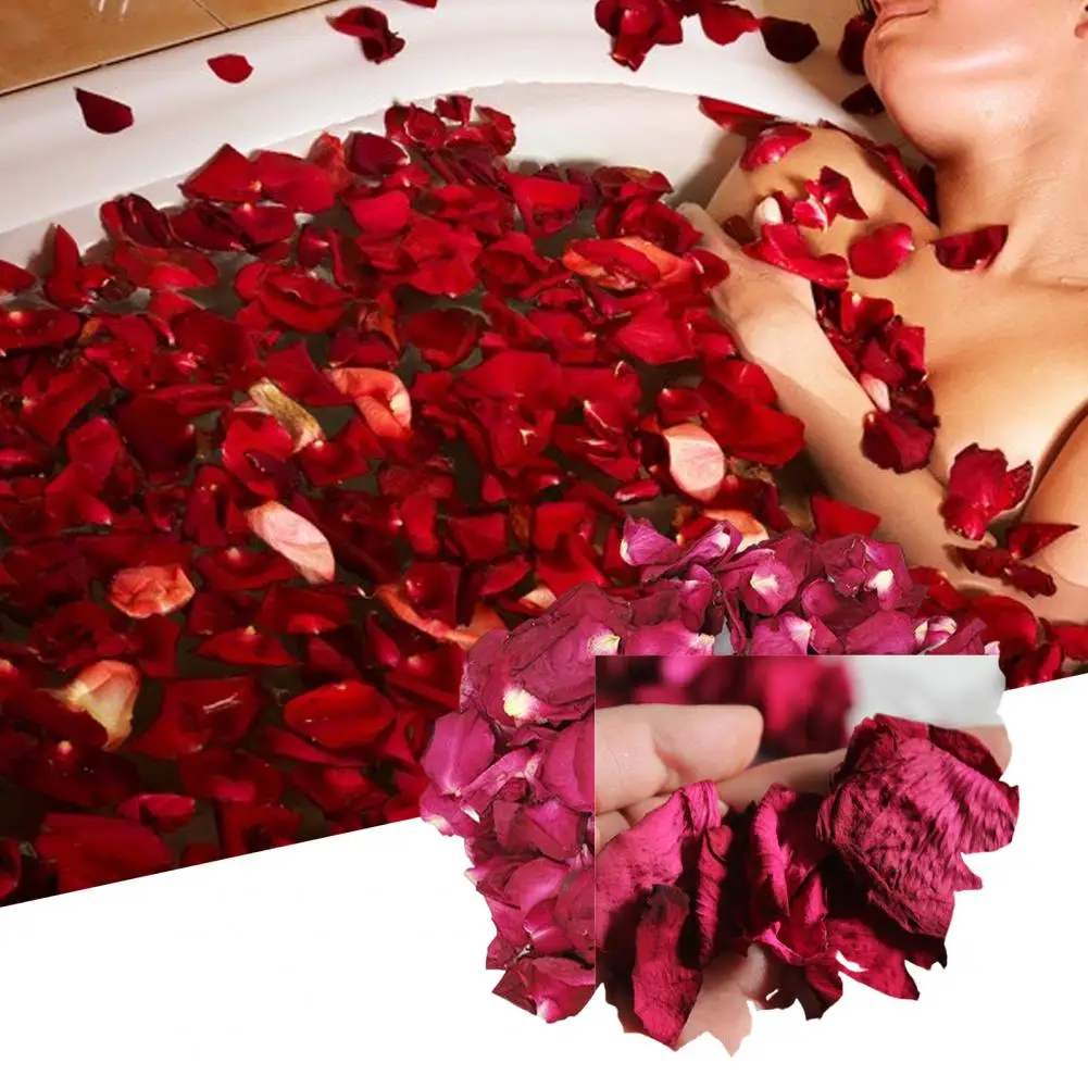 

20/50/100G DIY Dried Rose Petals Spa Whitening Shower Aromatherapy Bathing Dried Flower Petals Reduce Fatigue Flower Petal