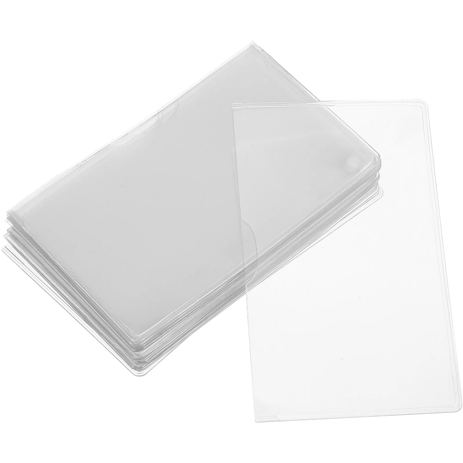 5pcs 5 Pieces Card Holder Protector Sleeves Wallet Case PVC Protectors Badge Vertical