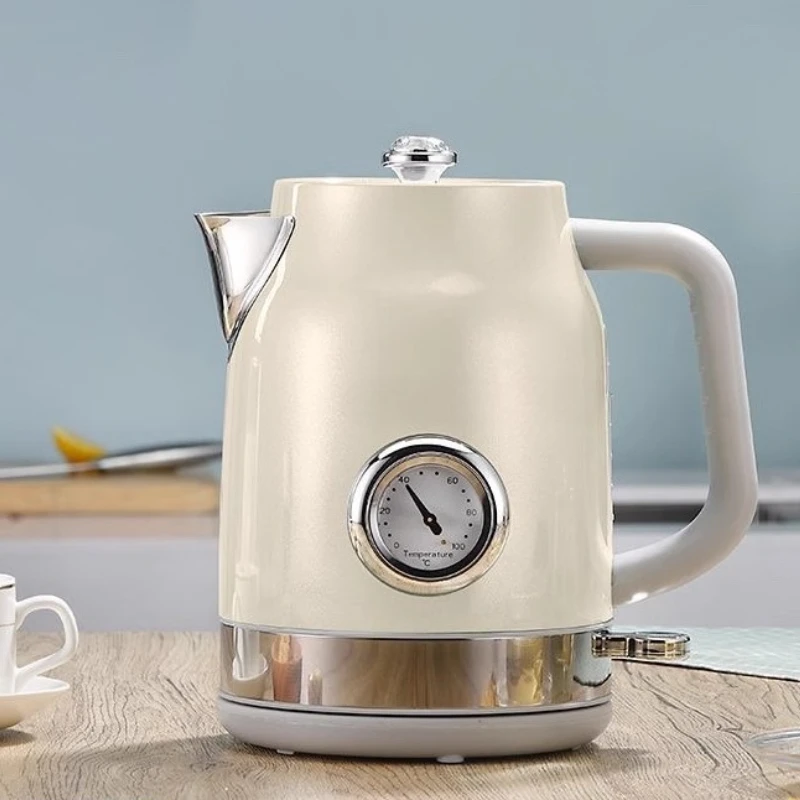 

220V Retro Electric Kettle Home 304 Stainless Steel Automatic Power Off