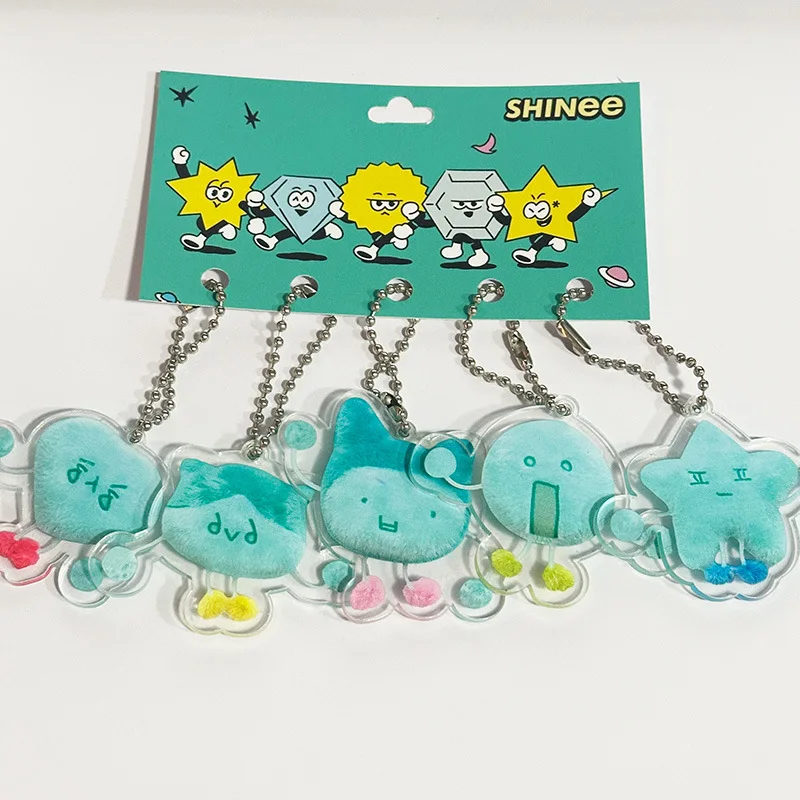 SHINee Cartoon Keychain 7th Concert Bead Chain Bag Charms Keyring