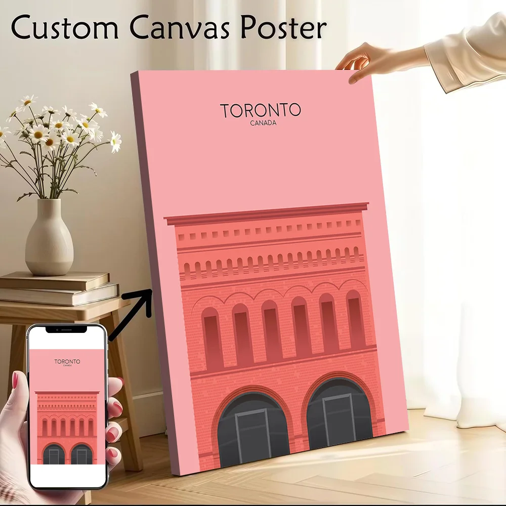 Toronto Travel Snippet Canvas Wall Art Poster Custom Wall Paintings Personalized Photo Printing for Man's Room Decoration Mural