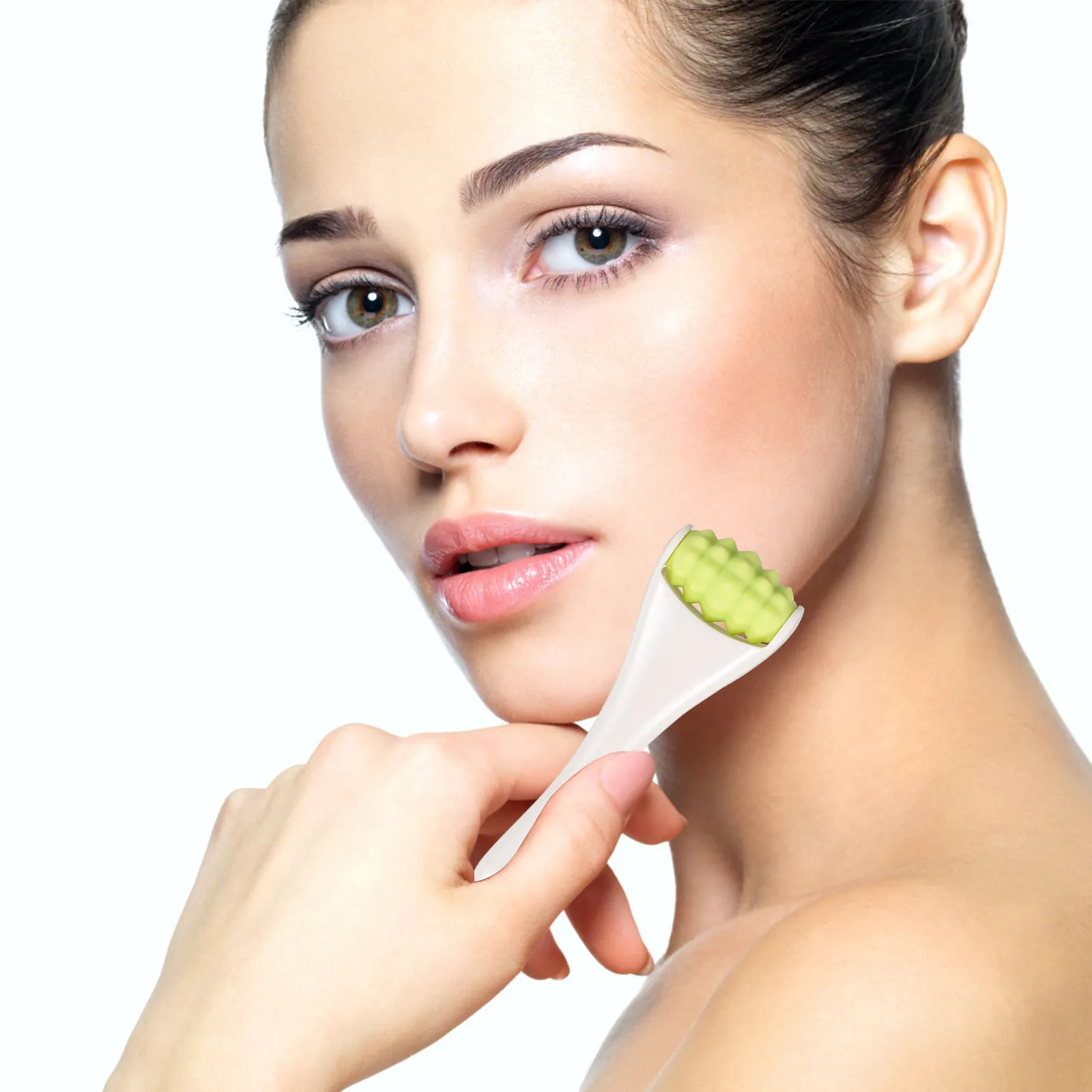 

1 шт. роликовый массажер для кожи вокруг глаз и лица, эргономичный дизайн, для введения эссенций, портативное косметическое устройство для ухода за кожей