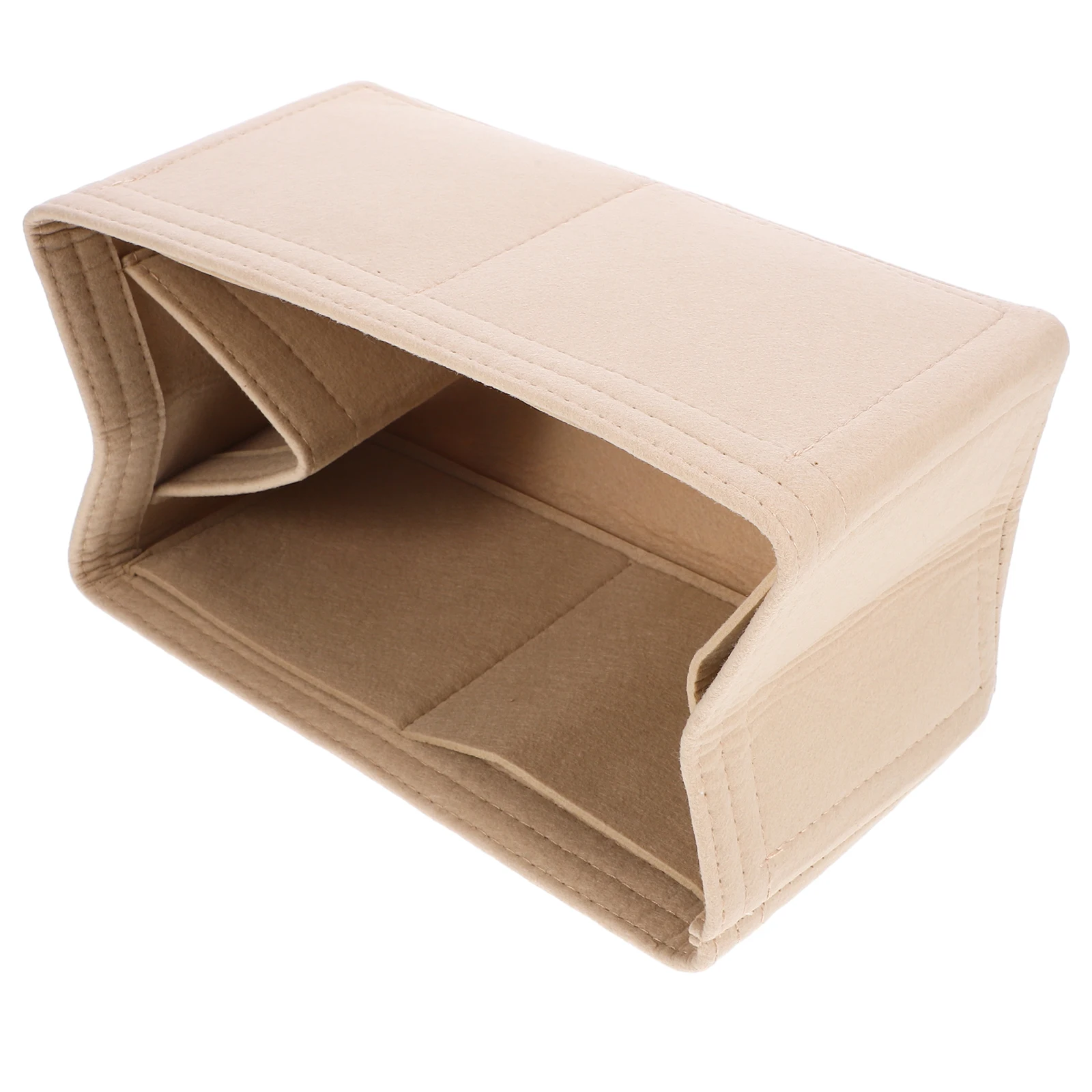 

Makeup Makeup Bag Large Size Premium Felt Brown Wool Fiber Toiletry Storage Pouch For Home Hotel Travel