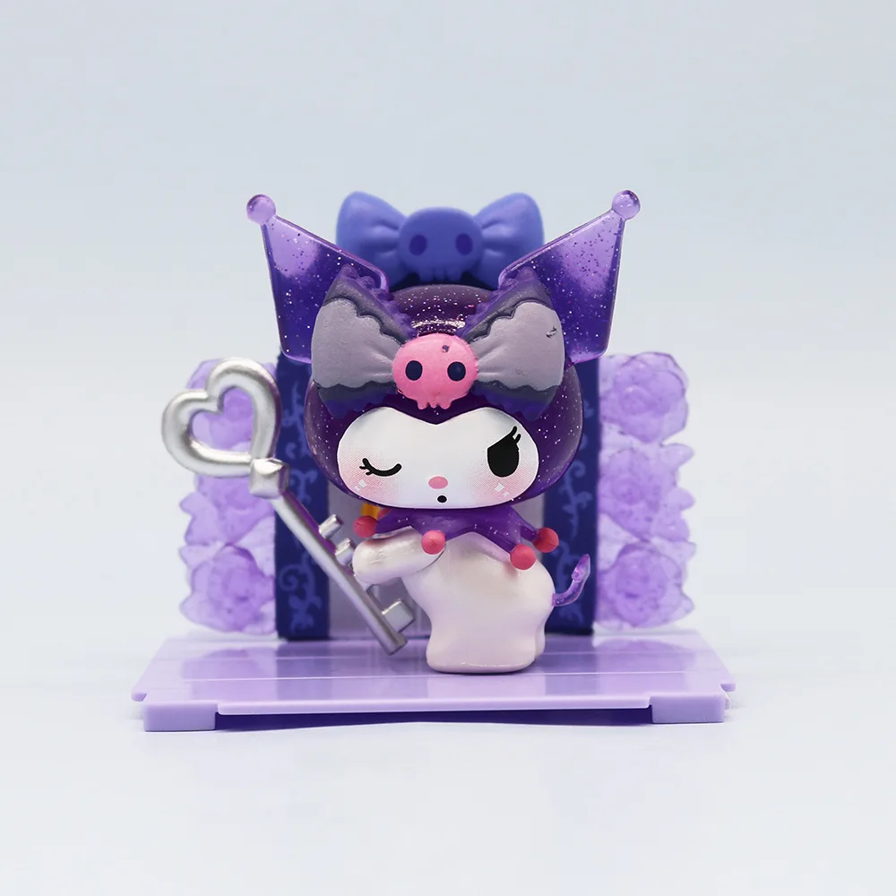 Figuras de acción de Anime Sanrio Kuromi Blind Bag, juego de 8 piezas, serie Dream Rose, caja sorpresa