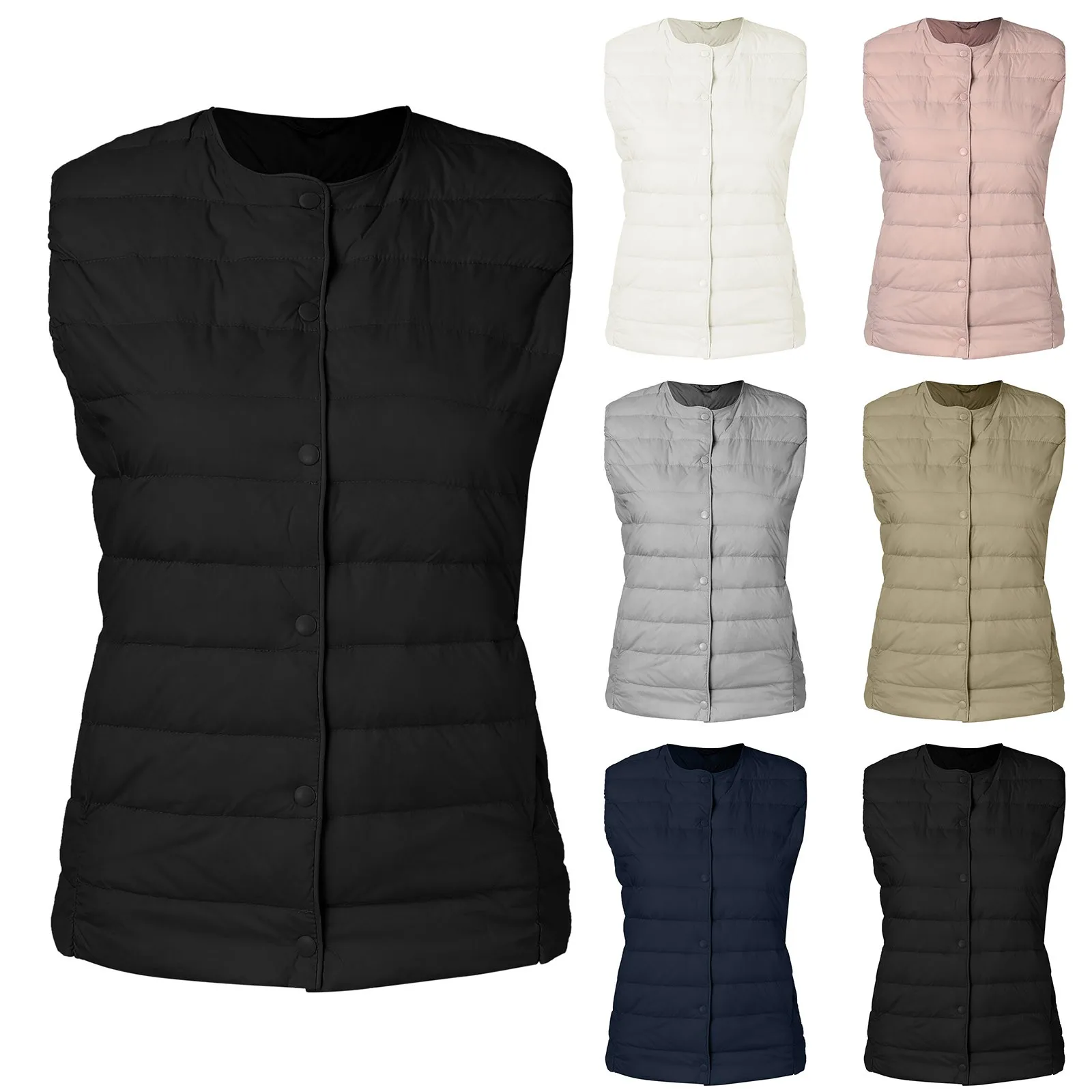 Women's Winter Hooded Vest Thin And Light Down Coat Casual Down Coat Slim Gilet Quilted Jacket Rain Jacket Womens Coat