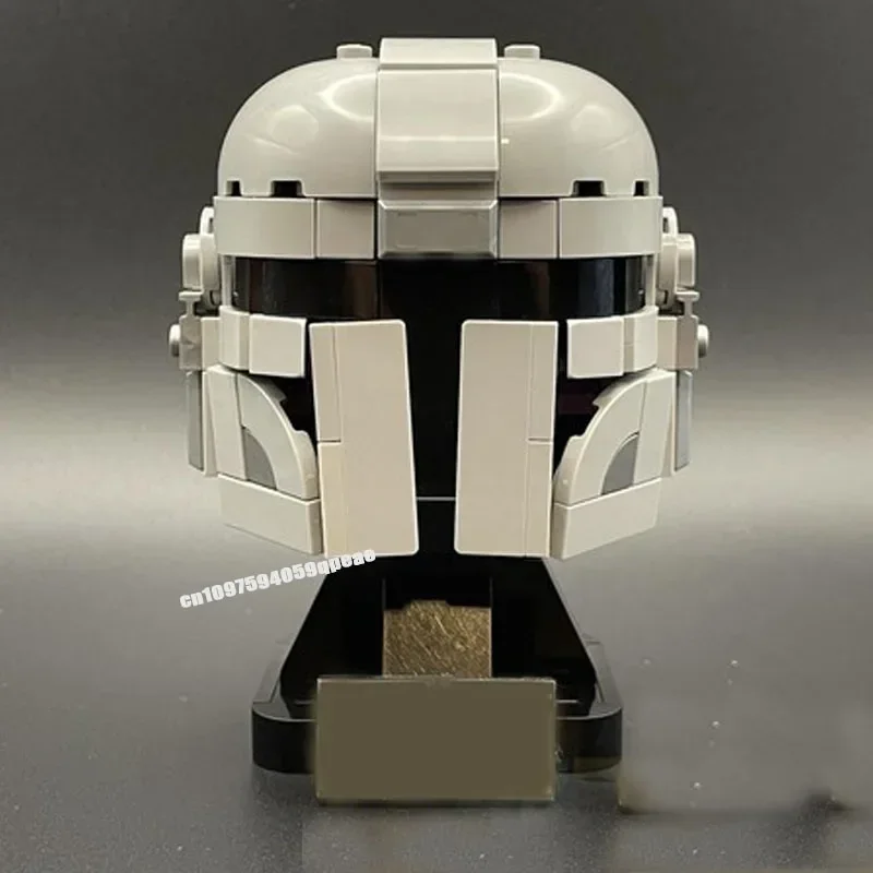 Nieuwe Beroemde Star Battle Movie Series Moc Mandalorian Helm Model Aangepaste Puzzel Diy Creatieve Ideeën Kinderen Speelgoed Verjaardagscadeautjes