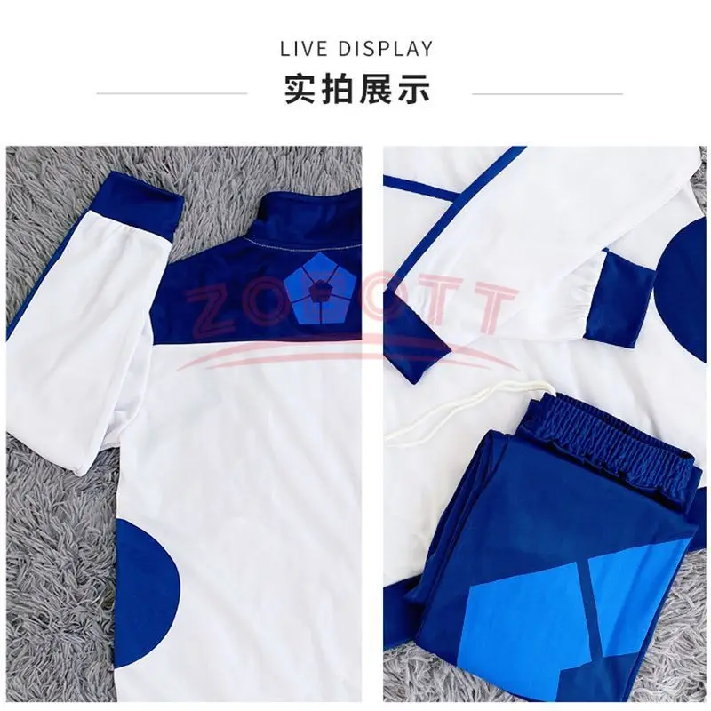 Blue Lock Reo Nagi Bachira Isagi Chigiri Cosplay Costume Zip Sportswear Tracksuit Sweatshirt Hoodie Halloween Carnival Clothes