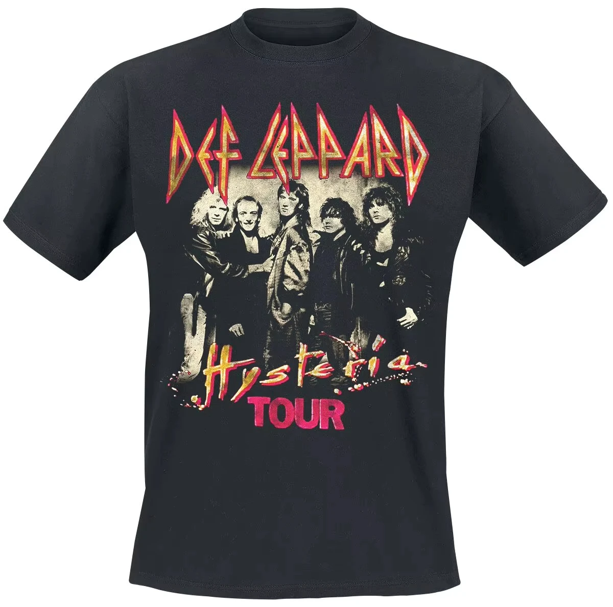 Hysteria Album Cover Def Leppard Band T-Shirt Baumwolle Grafik-T-Shirt Herren Damen Sommer Streetwear – Detail 6