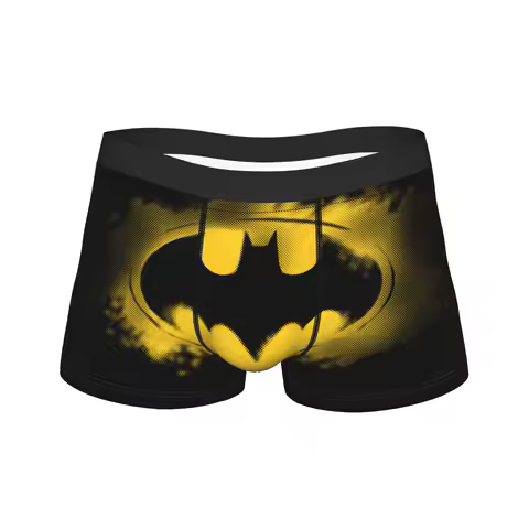 Men B-Batmans Symbol Logo Boxer Briefs Shorts Panties Soft Underwear Homme Funny S-XXL Underpants