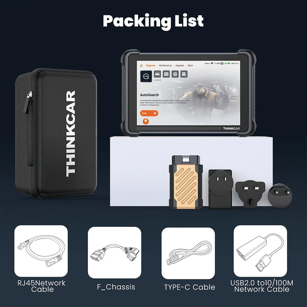 THINKCAR THINKSCAN 689BT AI Key Programming Automotive Diagnostic Tool Bidirectional Obd2 Scanner ECU Coding CANFD DOIP 34 Reset