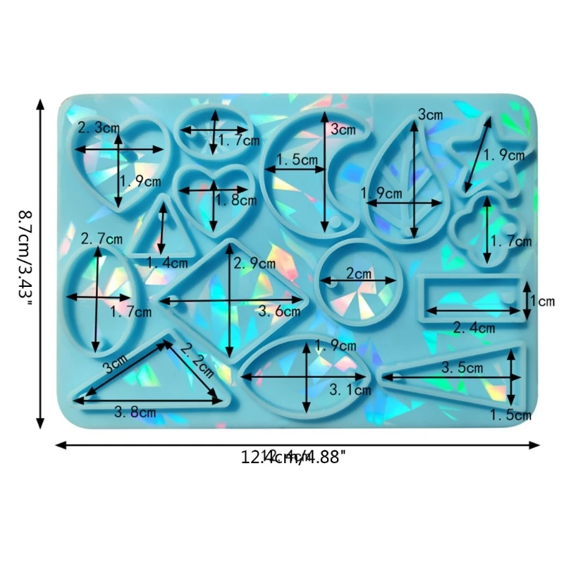 Orecchini portachiavi luce e ombra fai-da-te Stampo epossidico in silicone Ornamenti fai-da-te Ciondolo Stampo artigianale per