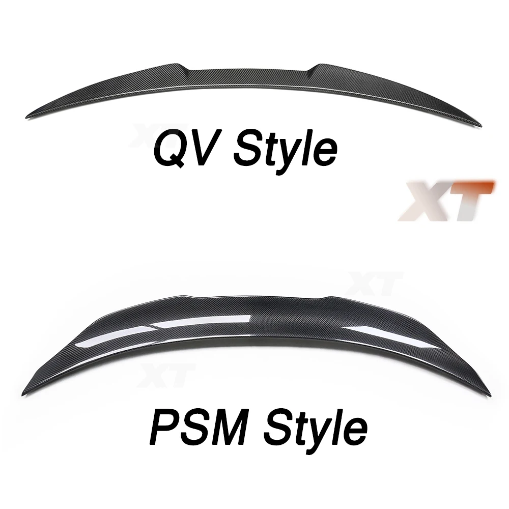 نمط QV لسيارة ألفا روميو 2016+ جوليا ألياف الكربون الجافة الخلفية أجنحة سبويلر PSM Quadrifoglio Verde عصا إضافة مع شريط