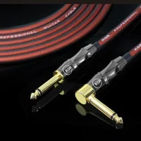 KGR 20AWG guitarra eléctrica bajo Audio Cable conector recto a ángulo recto instrumento reducción de ruido escudo Cable de guitarra