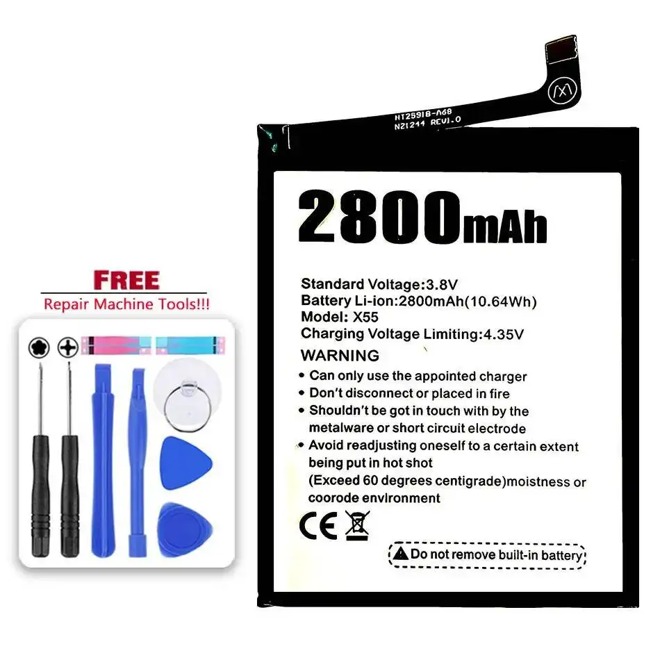 

2800 мАч для Doogee X55 Премиум Сменный аккумулятор для мобильного телефона