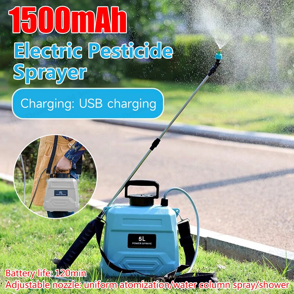 

5L Shoulder Electric Sprayer Automatic Garden Plant Mister USB Rechargeable for Garden Watering Handheld Pesticide Sprinkler
