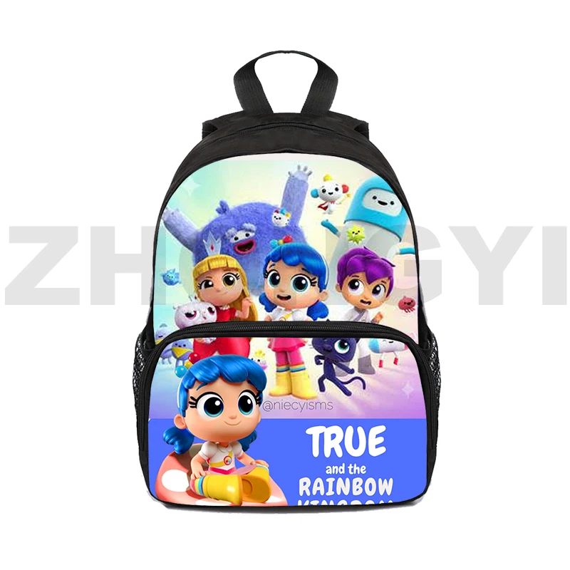 

Vintage Canvas True and The Rainbow Kingdom 3D School Backpack for Girls 12/16 Inch Kawaii Bookbag Trendy Notebook Urban Mochila