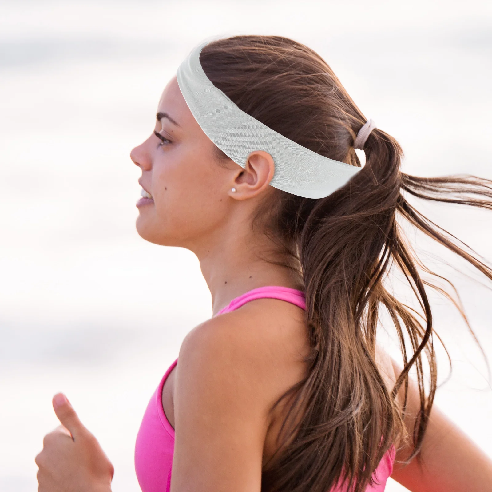 

8Pcs Sweat Headband Professional Lightweight Elastic Head Band for Women Exercise Hiking Convenient Portable Hair Accessory