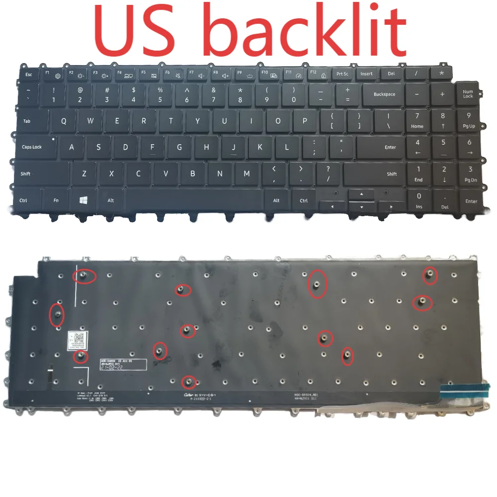 

950QDB US Keyboard For Samsung NP950QDB NP950QDB-KB1US NP950QDB-KB3US