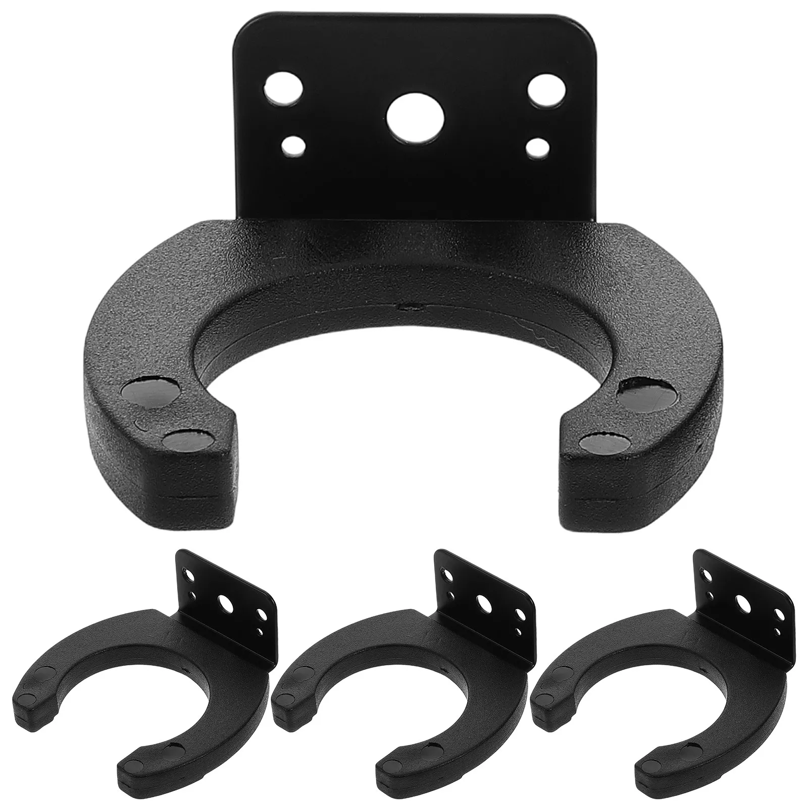 

4Pcs Wall Mount Microphone Holder Heavy Duty Metal Mic Hangers Space Saving Sleek Design for Home Ktv Hotel Office Radio Studio