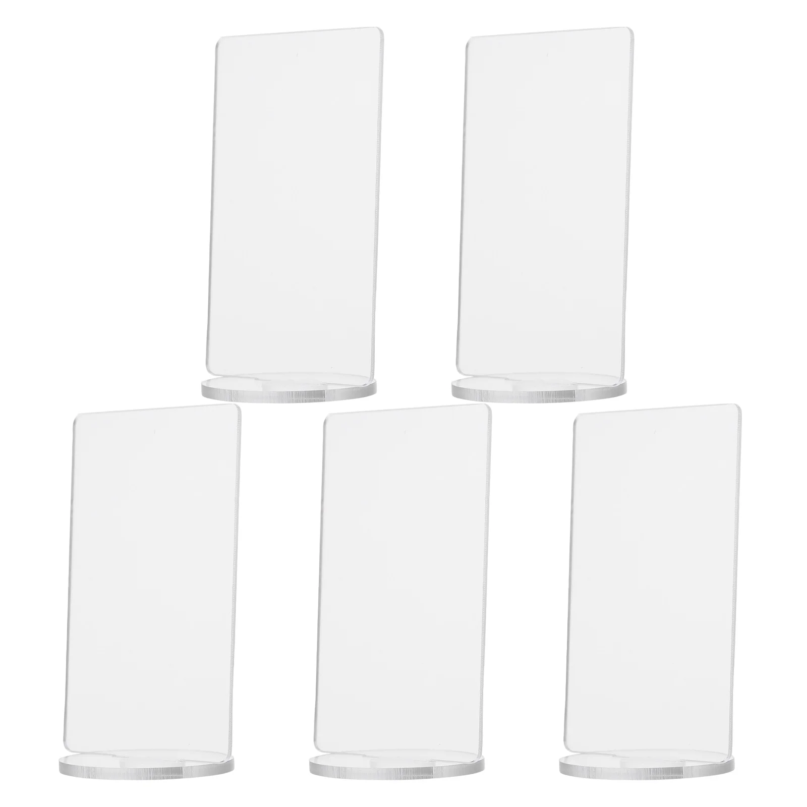 

5Pcs Transparent Acrylic Sign Holder Desktop Stand Durable Clear Rack for Cartoon Character DIY Menu Card Holder