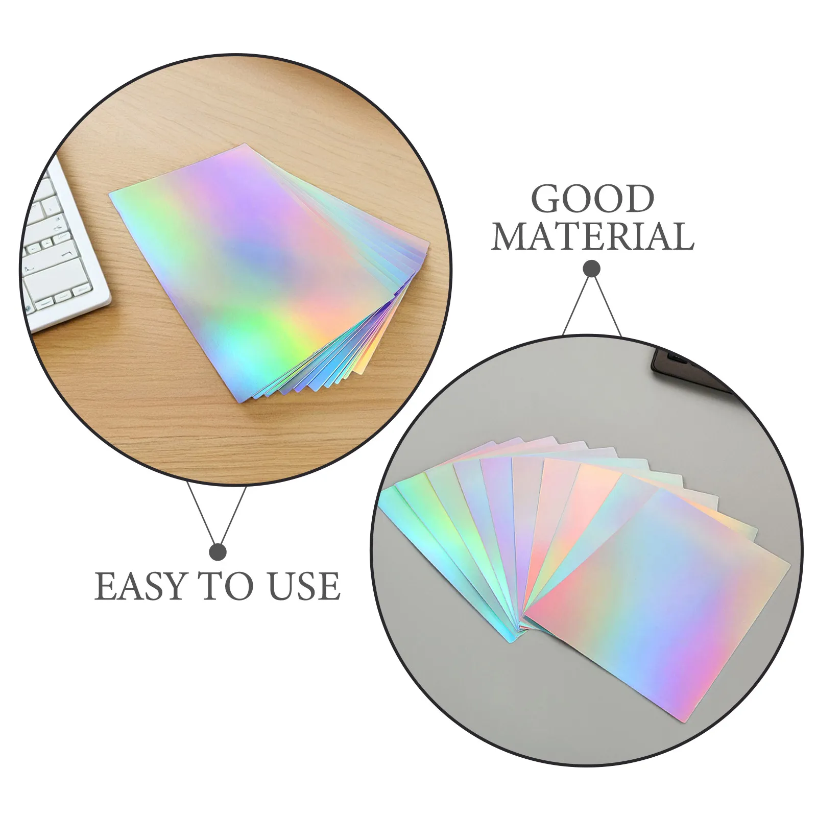 30Sheets Metallic Cardstock Paper Mirror Holographic Foil Sheets A4 Shimmer Scrapbook Decor Party Invitations Card Making Sheets