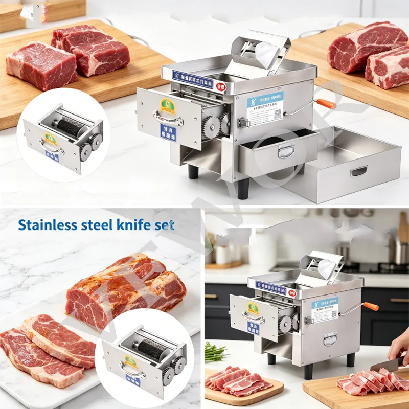 Factory Direct PQJ Electric Meat Cutter 850W High Efficiency Meat Shredder Dicer For Canteen