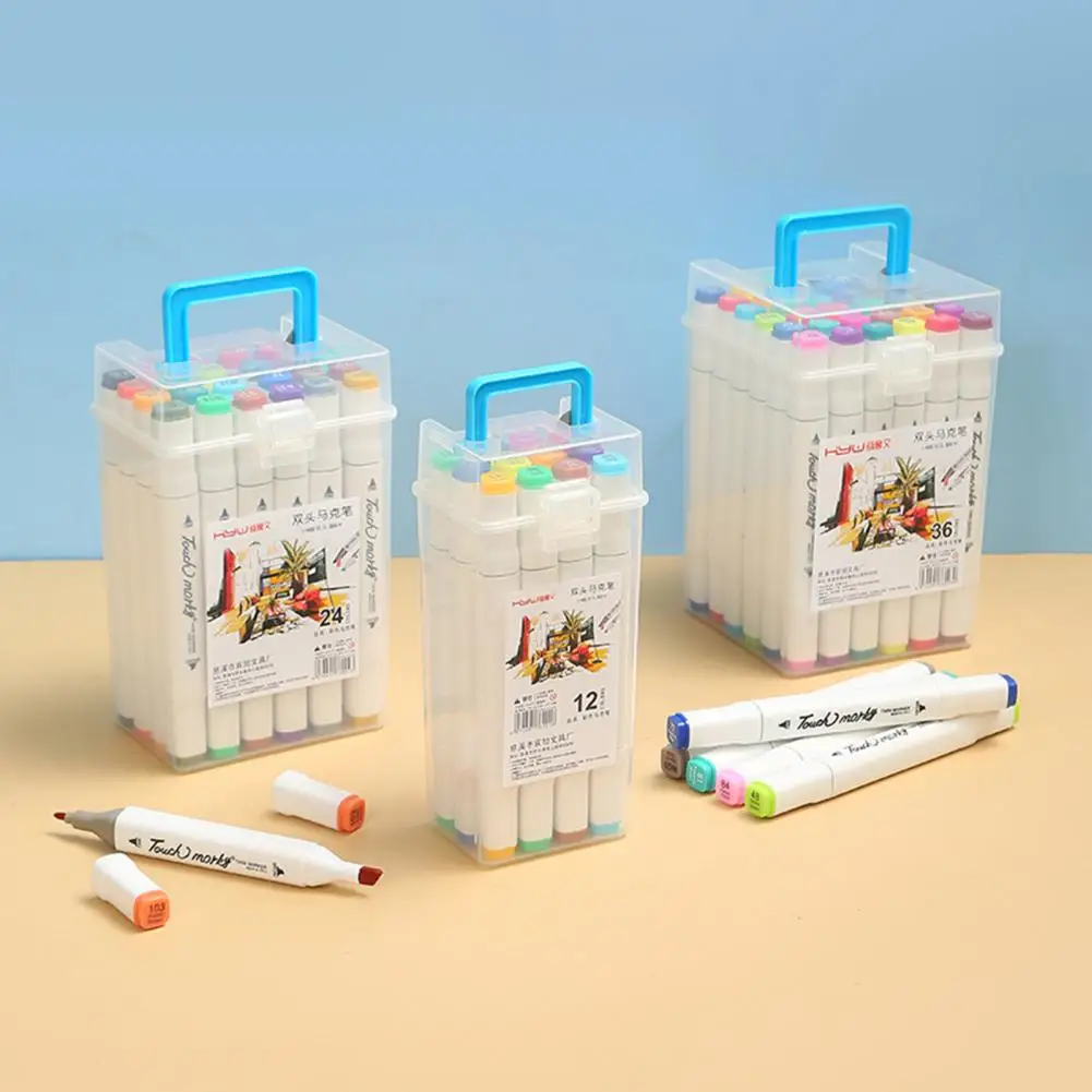 도매 및 직송 알코올 기반 다기능 듀얼 헤드 드로잉 아트 마커 펜, 컬러링 마커, 학교 용품, 1 세트