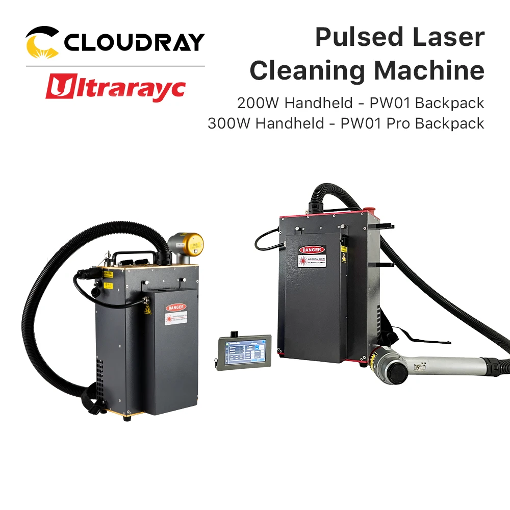 Cloudray 200W 300W Handheld Pulsed Laser Cleaning Machine for Stone Cleaning, Oxide Removal, Pre-weld Preparation, Degreasing