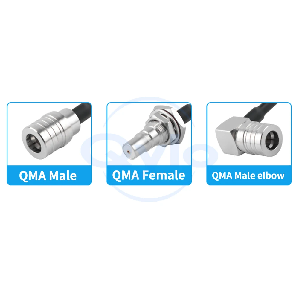(1 pcs) QMA to QMA Male / Female Adapter Cable QMA to QMA Extension Cable RG58 Double-Shielded RF Coaxial Cable