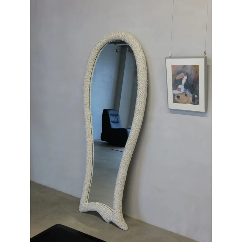 Original dressing mirror soft cover floor-standing full-body mirror home use, wall-mounted creative design, simple and elegant.