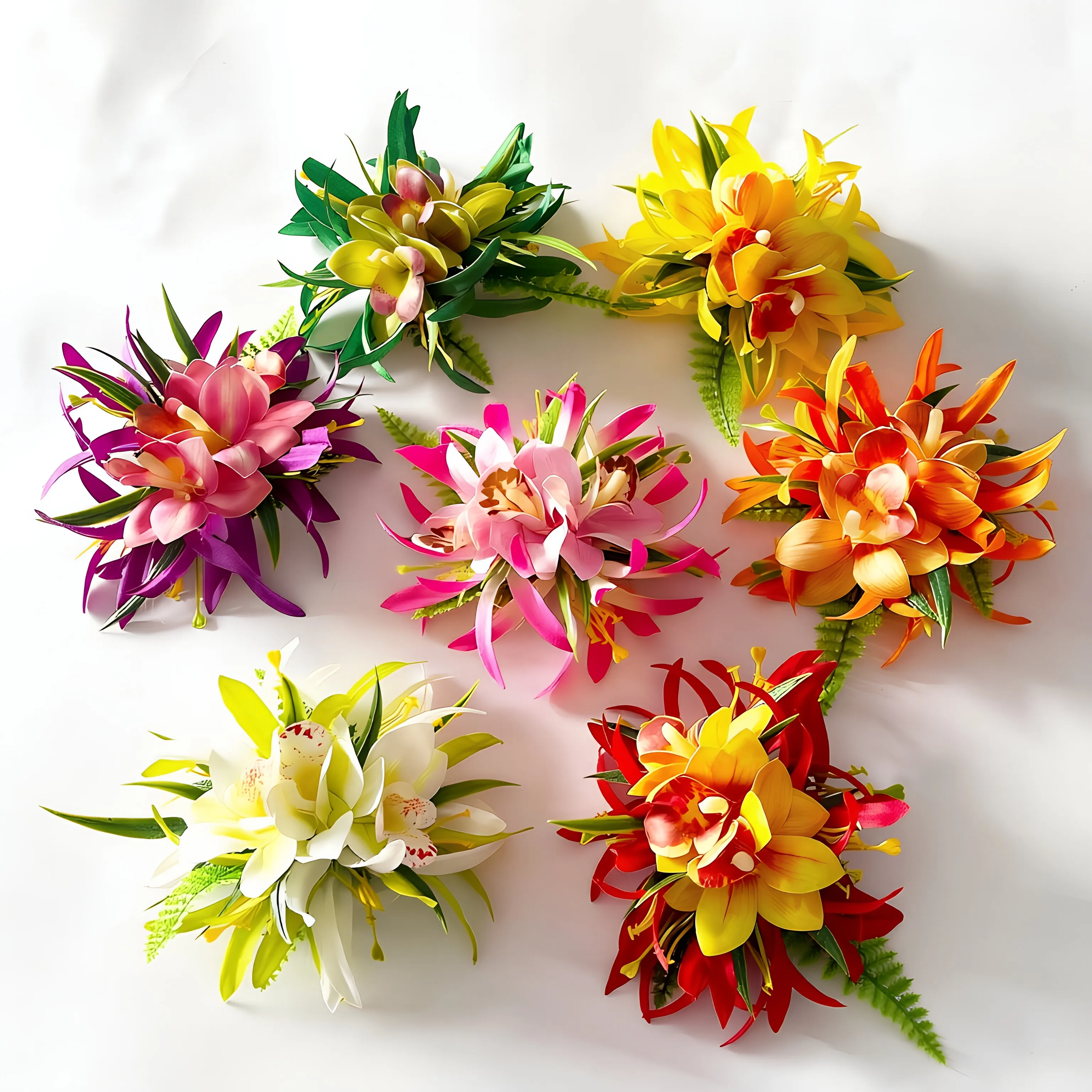 Simulated Orchid Hair Clip Bohemian Beach Resort Side Hair Clip Photo Atmosphere Butterfly Orchid Hair Accessories