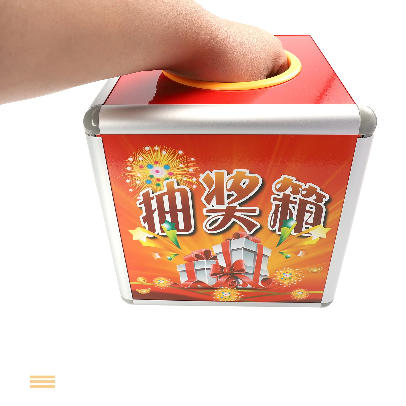 

1Pcs Aluminium Alloy Lottery Case Invisible Side Draw Box for Fundraising Donations Raffles Game Activities Aluminum Alloy Box